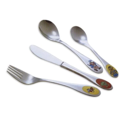 Set da 4 pezzi per bambini in acciaio inossidabile