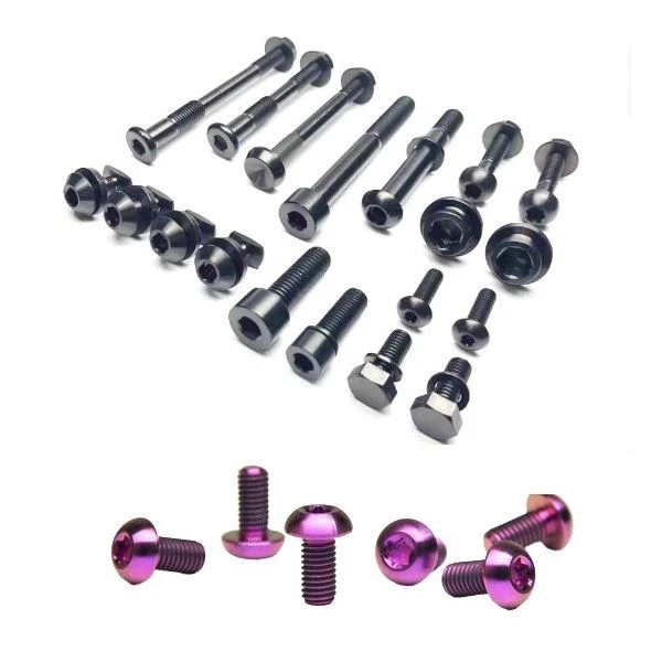 Bulloni anodizzanti in titanio per bicicletta